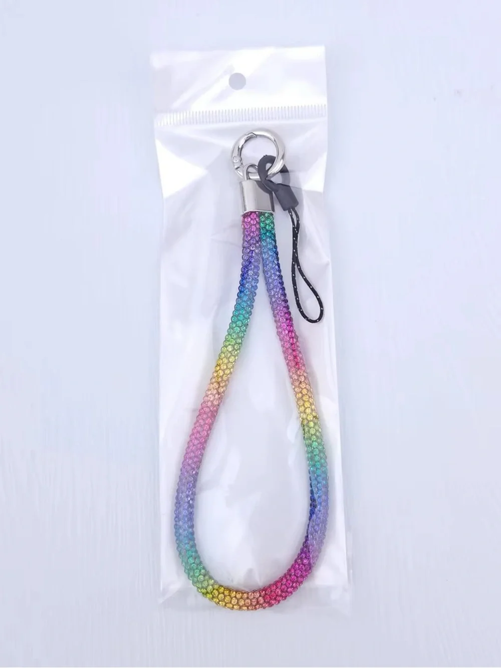 Crystal Rainbow Wrist Key Strap - Multicolor